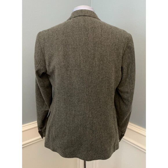 Oliver Spencer Tweed Blazer Mens 42R Herringbone Lambswool Unstructured Preppy - Picture 3 of 10